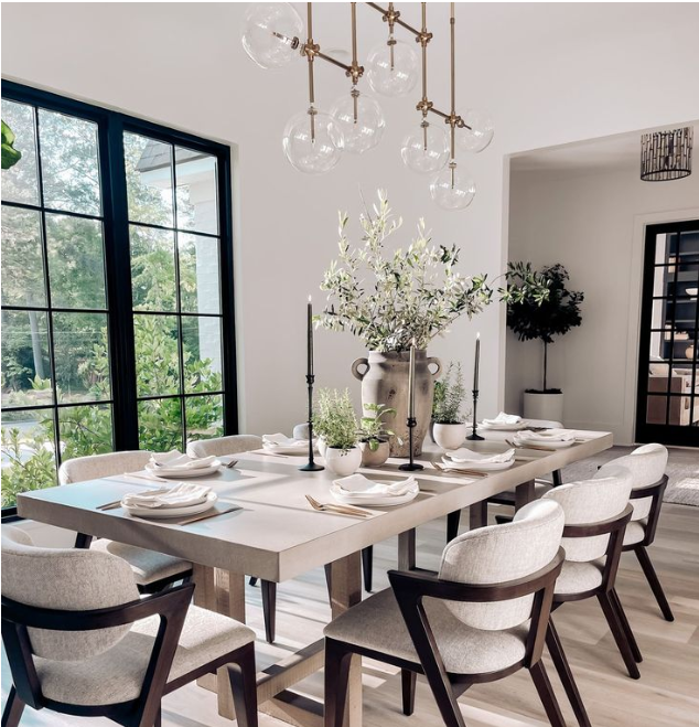 Green & White Table