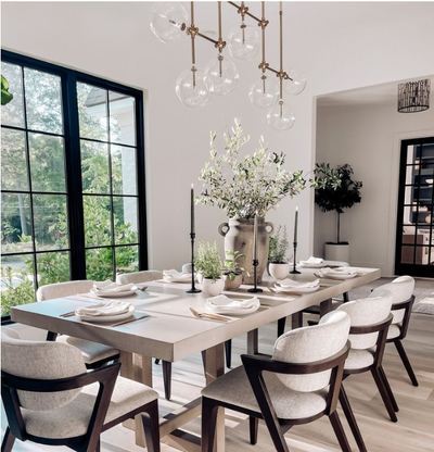Green & White Table