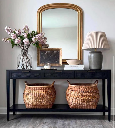 Entry: Black Console with Baskets