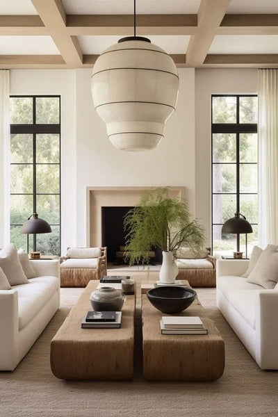 Living Room: Wood & Cream