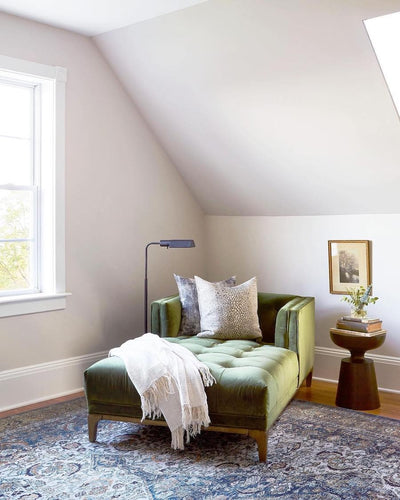 Reading Nook: Green Chaise